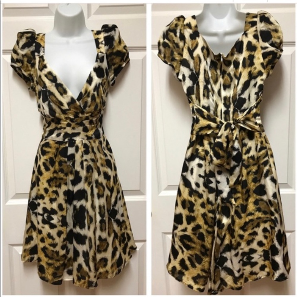 Rare!!! Betsey Johnson Silk Animal Print Dress